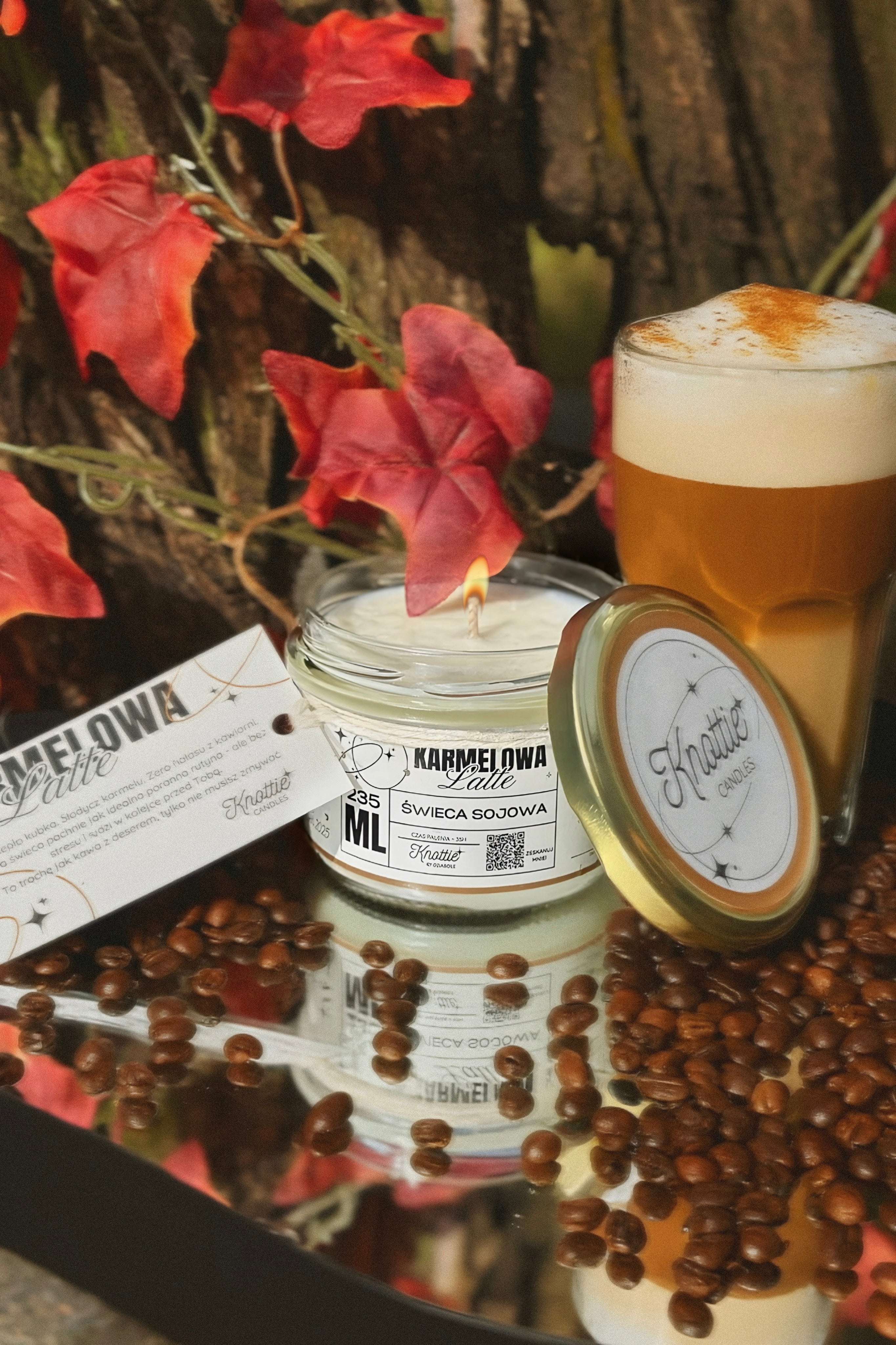 Karmelowa Latte - świeca sojowa